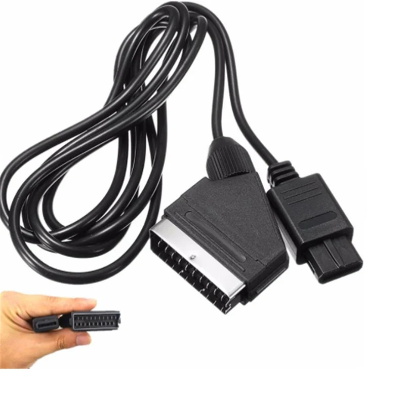 N64 NGC SFC RGB Scart 케이블 용 Nintendo Super Gamicom Gamecube 콘솔 확장 라인 용 1.8M AV 코드