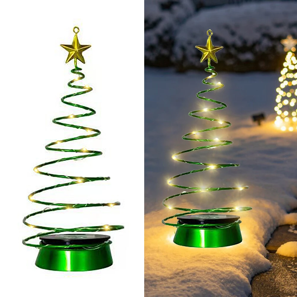 LED Solar Light Christmas Tree Light Xmas Outdoor Garden Decor Lamps Waterproof 