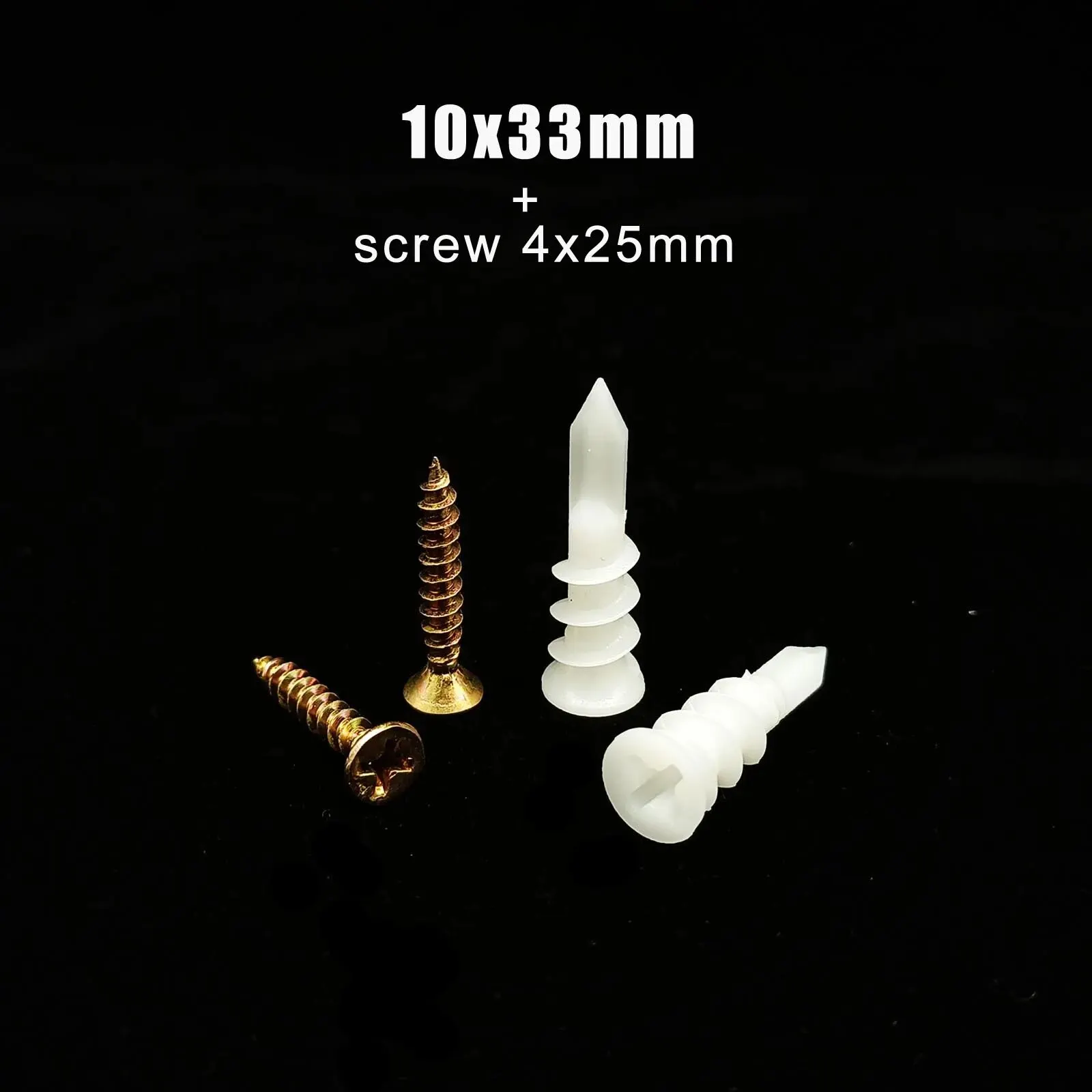 Drywall Anchor 10sets Self Drilling Drywall Anchor Tapping Screw Plasterboard Gypsum Hollow Cavity Wall Expansion Plug Plastic Nylon