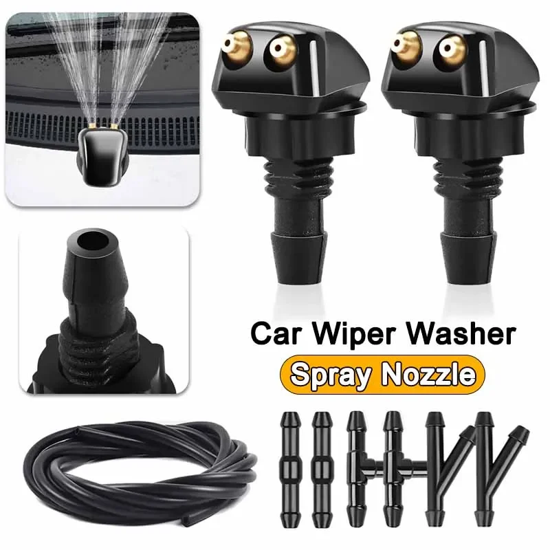 Boquilla de limpiaparabrisas Universal para coche, rociador con ajuste