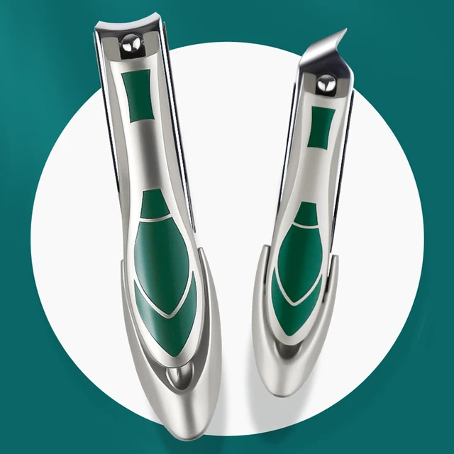 New Splash-proof Design, Thick & Hard Nails Dedicated Nail Clippers,  Stainless Steel Material With Metal Nail File - Wide Toe Nail Clipper For  Thick Nails