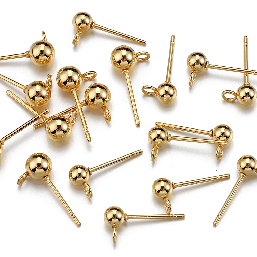 20 Stück Edelstahl runde Ohrstecker Ohrringe offener Ring Gold Ohrringe für DIY Schmuckherstellung Großhandel – Detail 12