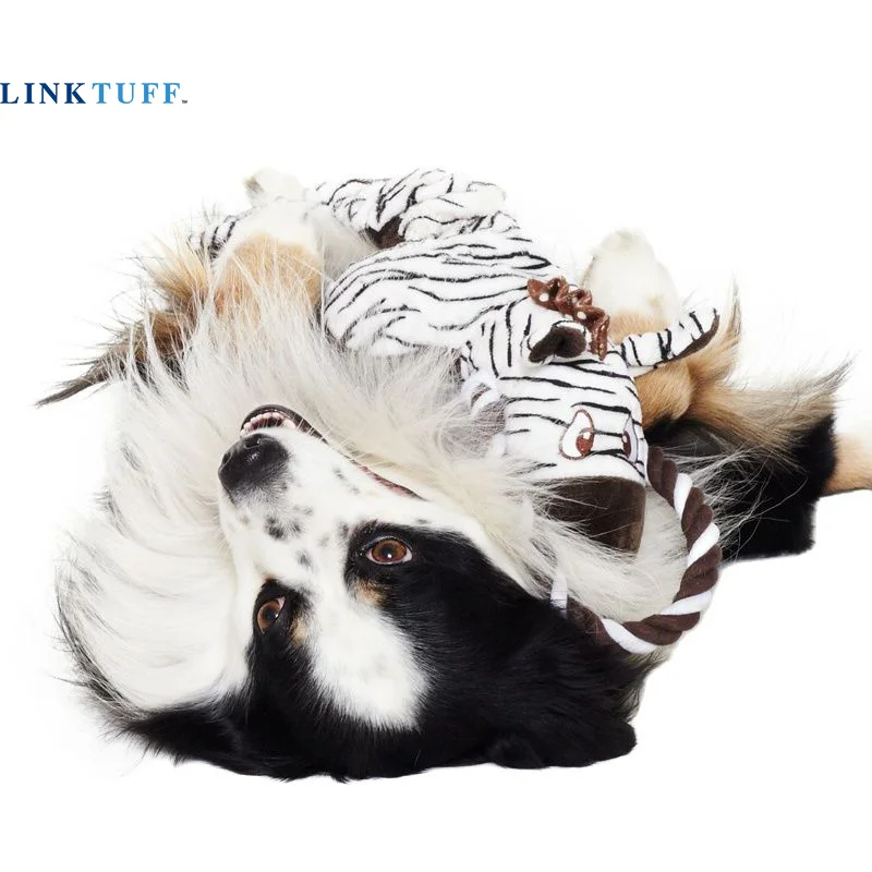 

Linktuff Pet Dog Squeaky Training - Hippo/Zebra