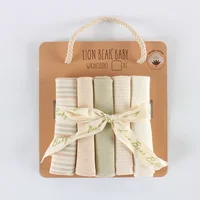 1 set of 5 baby unprinted organic colorful cotton small square towel baby face wipe nose wipe handkerchief baby cotton drool tow 1