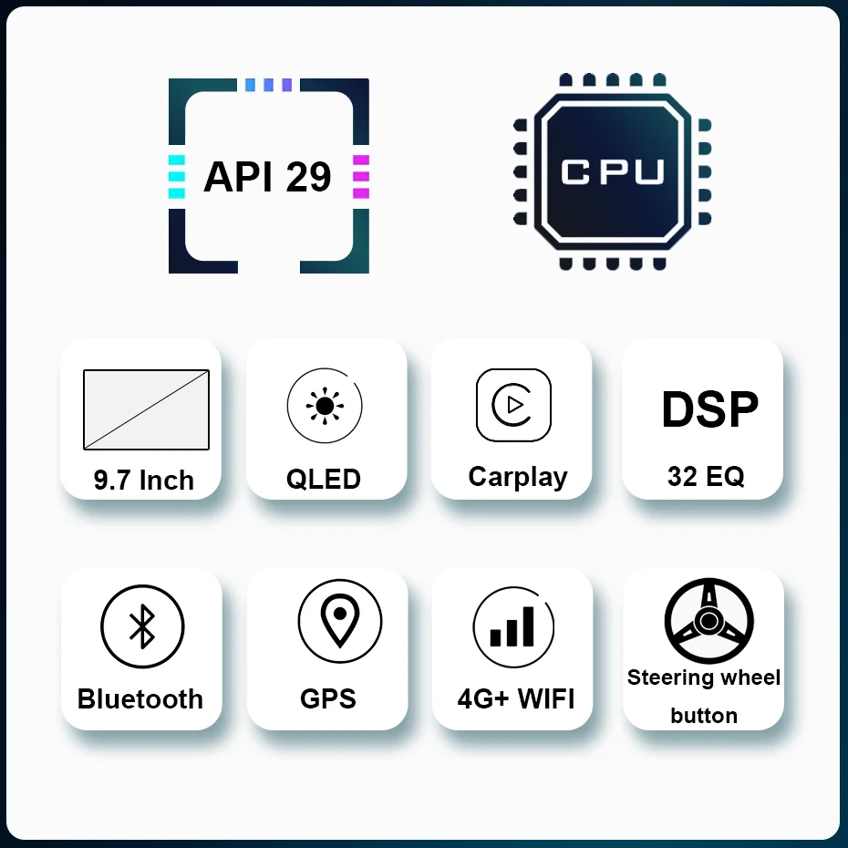 Reproductor Multimedia para Auto Android 14 de 9.7 Pulgadas para Land Rover Freelander 2 2007-2015, GPS, Radio Estéreo, Unidad Principal con Pantalla Táctil Estilo Tesla 3