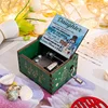 Wooden Hand Crank Music Box, Merry Christmas Theme, Jurassic Park Music Box, To My Girlfriend, Christmas Gift, New Year 2