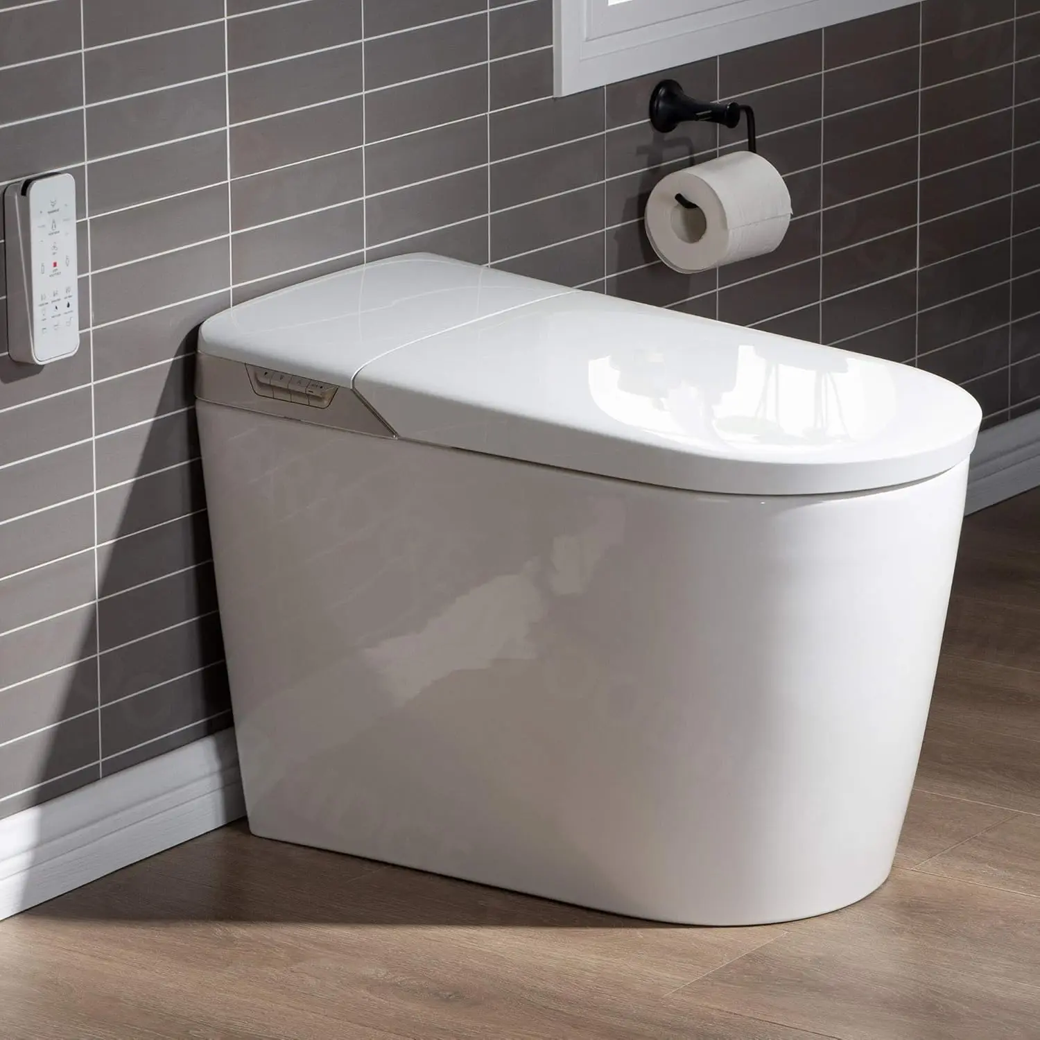 Smart Toilet Auto Open & Close Heated Integrated Multi Function Remote Control with Advance Bidet and Soft Closing Seat