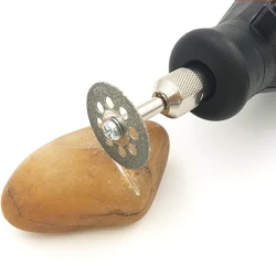 Mini outil rotatif de découpe en diamant tranchant, disques de coupe, outils de bricolage, accessoires pour Dremel avec 2 tiges de 12 pièces, 20/22/25/30mm 