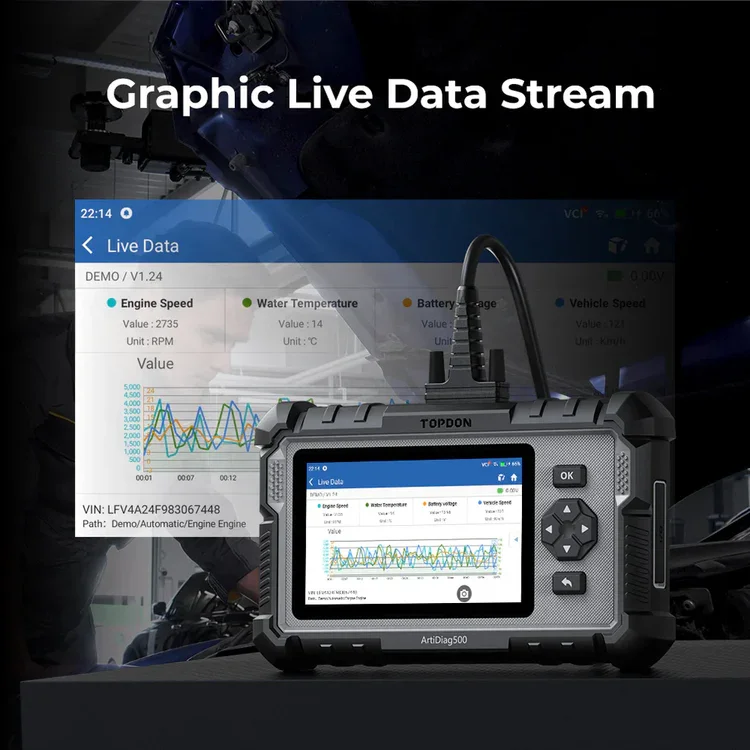 TOPDON ArtiDiag500 S プロ診断ツール TOPDON ArtiDiag500 診断ツール 4つのシステム対応 6つのリセット機能