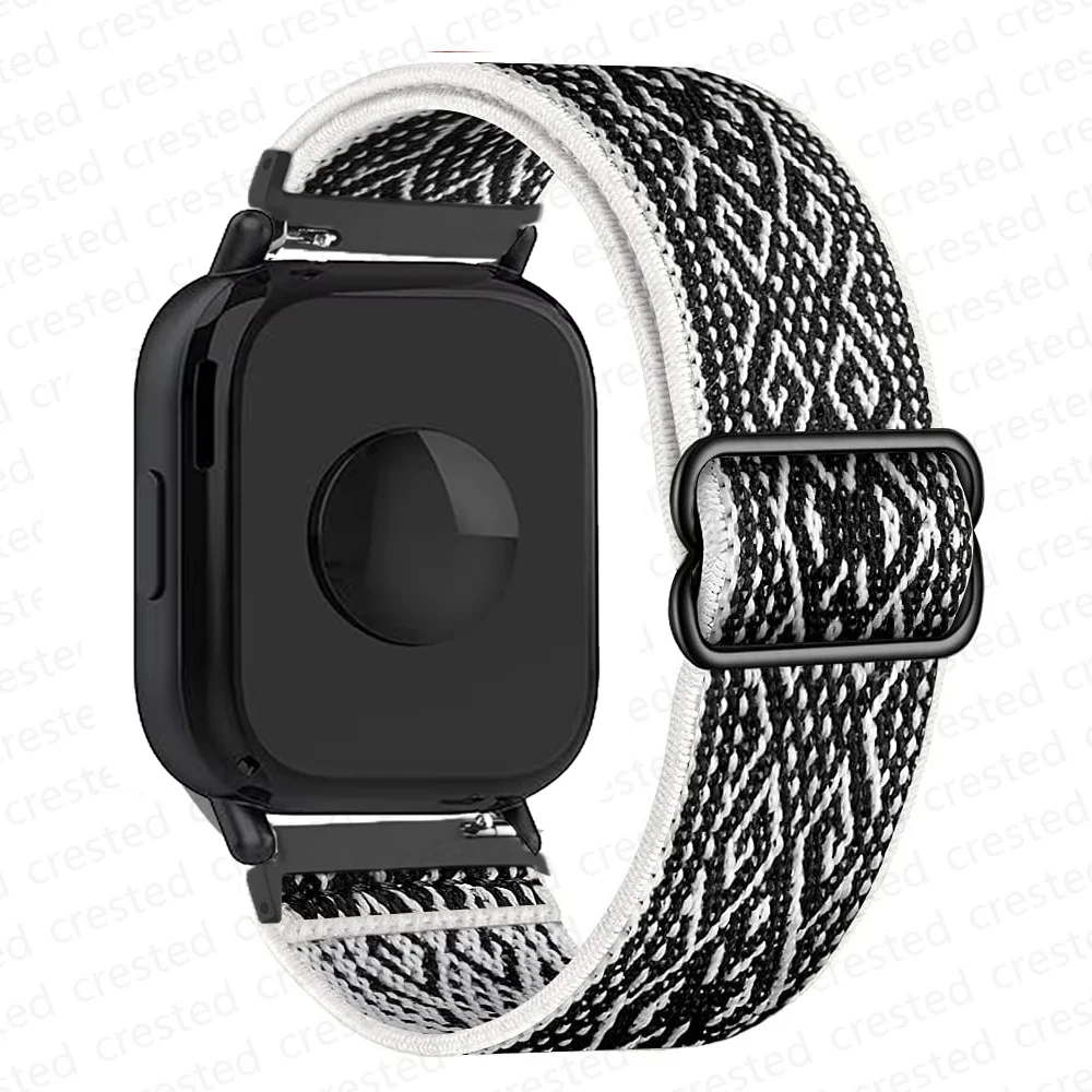 Versatile Nylon Elastic Watch Strap - 20/22mm (Black)