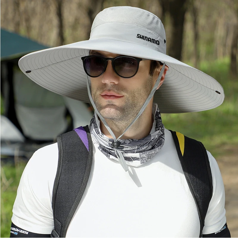 

2023 Summer breathable Face Fisherman hat Outdoor leisure sunscreen couple hat Men's fishing big hats sunscreen sunscreen hat