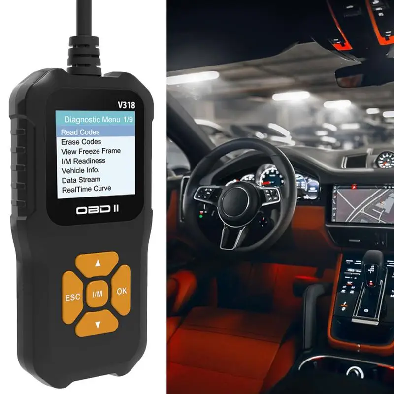 

V318 CarScanner 10 Language Car Engine Fault Code Reader Scan Tools Diagnostic Instrument Vehicles Scanner Car Accessories