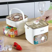 Moule à glaçons à pression, boîte de rangement de grande capacité, matériau de qualité alimentaire avec poignée pour réfrigérateur domestique, se préparer rapidement pour la maison 2