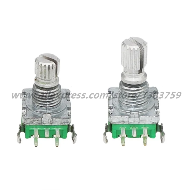 1PCS EC11 수평 로터리 엔코더 20 위치 20 펄스 플라워 샤프트 12mm 15mm 스피커 디지털 전위차계 스위치 5 핀