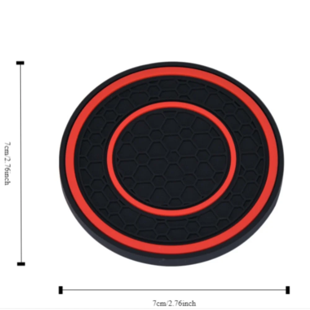 Universal Anti-Slip Car Coasters PVC Sift-Proof Car Bottle Holder 7cm 2.76inch Drink Holder 2pcs cup holder coasters car coaster pads