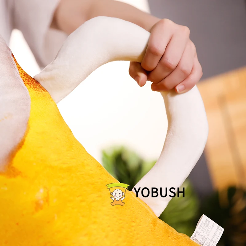 Food Plush Lifelike Snack Pillows 3D Printing Sushi Glass Beer Hot Dog Hamburger Pizza Pillows Cushion Props Grown-up Gift 6