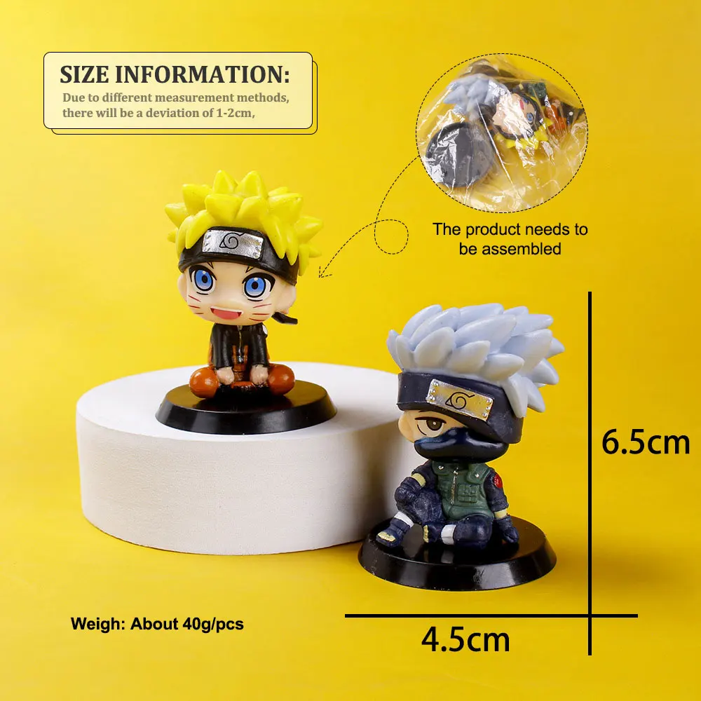 4 Pcs/Set Naruto Kawaii Anime Figure Sasuke Naruto Boruto Figurine Fighting  Combat Posture Dolls Model Ornaments - AliExpress