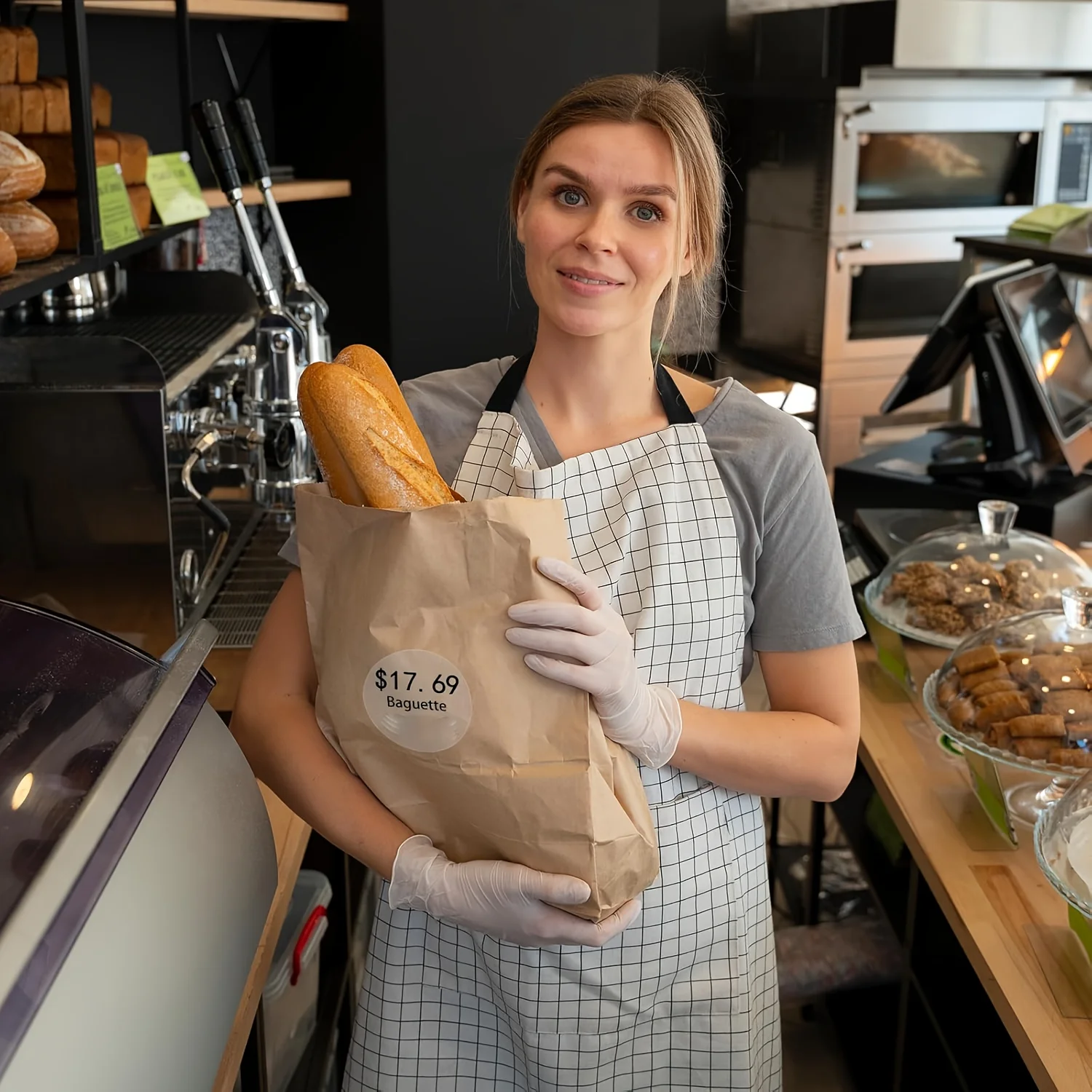 Compatible M110/M150/M221/M220/M120/M200/M250 Thermal Label Printer Labels - 1.96" Round Transparent Stickers with Black Ink