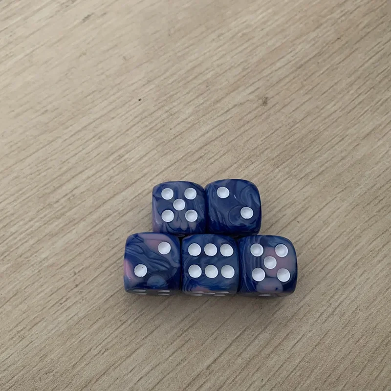 5-Piece Dual-Color 16mm Dice Set - Fun Puzzle Board Game Accessories