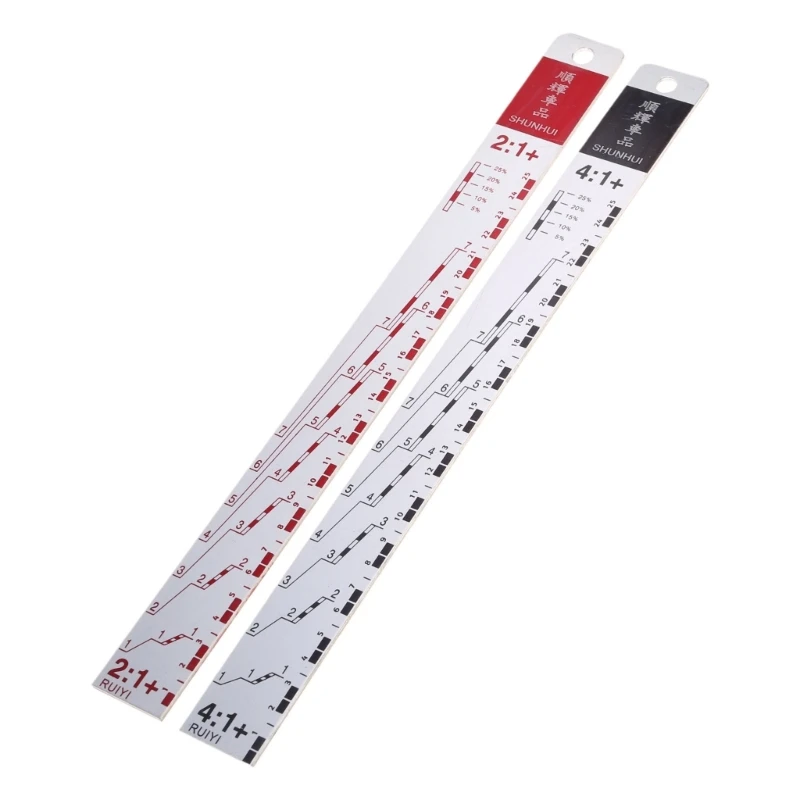 

Y1UB Steel Easy to Operate Paint Ruler Suitable for Cars Paint Tool Black/R-ed
