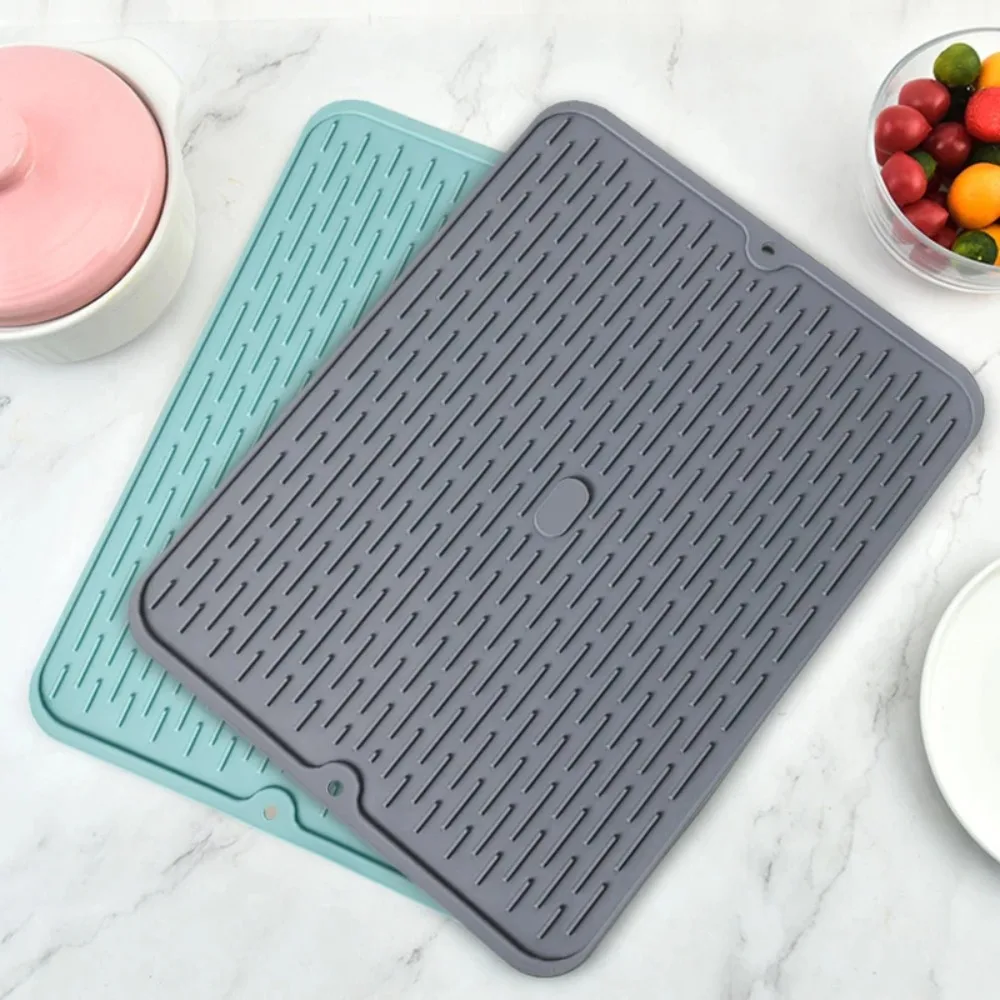 

Silicone Silicone Drain Pad New Solid Color Anti-slip Insulation Pad Heat Resistant Multifunctional Insulation Mat