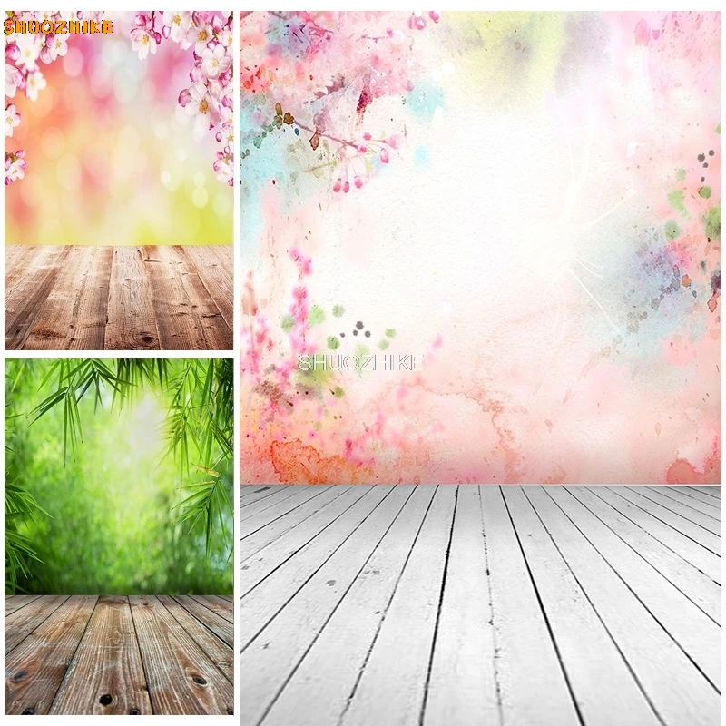 SHUOZHIKE Grunge Vintage Wall and floor Backdrops Newborn Scenery Photography Backgrounds Photozone For Photo Studio 22515 GF-01