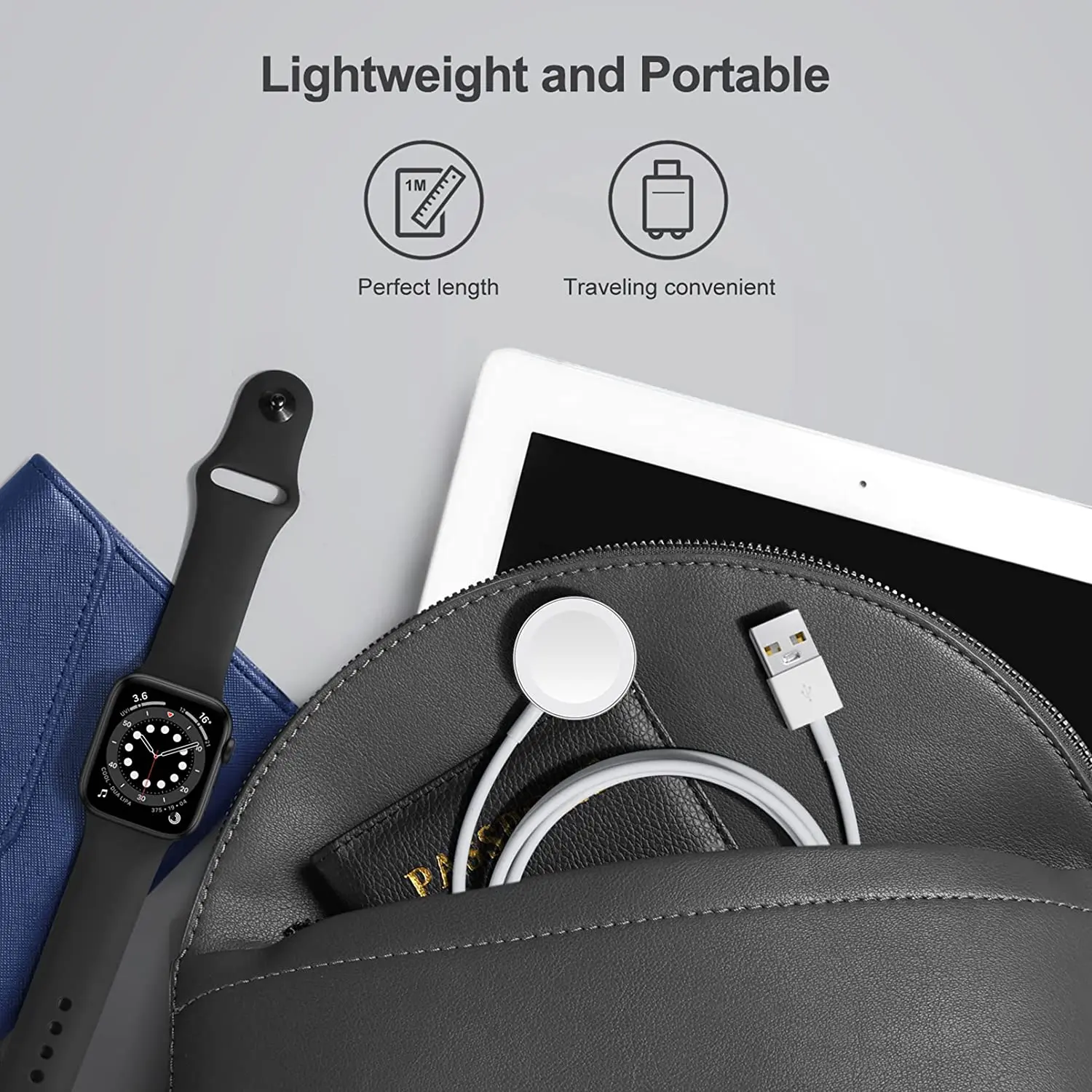 Watch Charger for iWatch Portable Wireless Charging Cable Compatible with Apple Watch Series SE/7/6/5/4/3/2/1