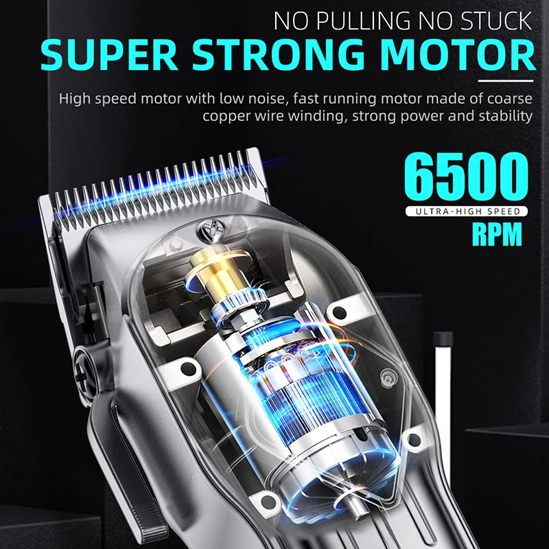 KIKIDO 2in1 Adjustable Cordless Hair Cutting Machine Full Metal Combo Kit Barber Hair Clipper Beard Shaver Kit for Men Gift2575T 4