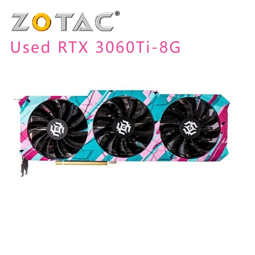 Used Zotac Geforce Rtx 3060Ti-8G6X X-Gaming Oc Graphic Cards Rtx3060Ti 8Gb Gpu For Nvidia Video Card Rtx 3060 Ti 8G X Gaming
