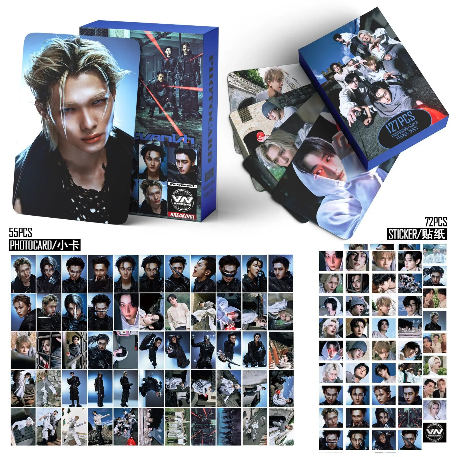 127개 EN 새 앨범 THE SIN : VANISH 포토 카드 스티커 Kpop 굿즈 로모 카드 세트 팬 컬렉션 카드 선물
