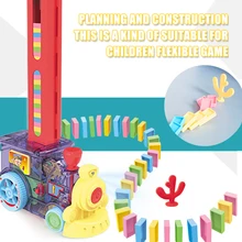 

60pcs Domino Train Set Building Stacking Toy Automatic Domino Brick Laying Train Toys Educational Game Gifts for children