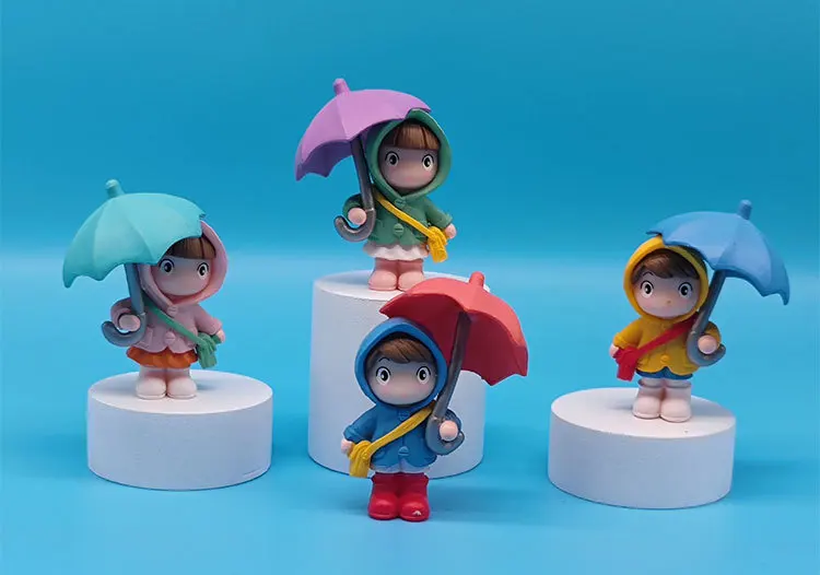 Description Picture 6 of itemCute Umbrella Couple Car Interior Decoration Action Figures Auto Rearview Mirror Dashboard Ornaments Doll Landscape Crafts 1pc