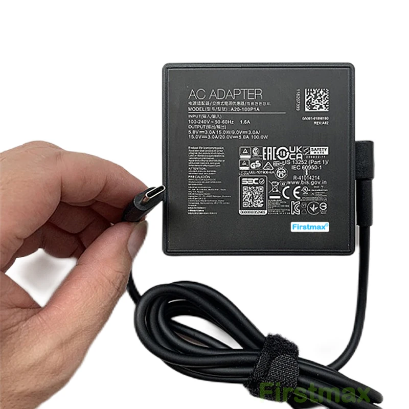 Carregador Portátil para Asus Rog Strix Scar Adaptador Tipo-c G733cw G733cx G533qm G533qr G733qs G733qs G733qs G733qs A20100p1a 100w 20v 5a - Imagem 5