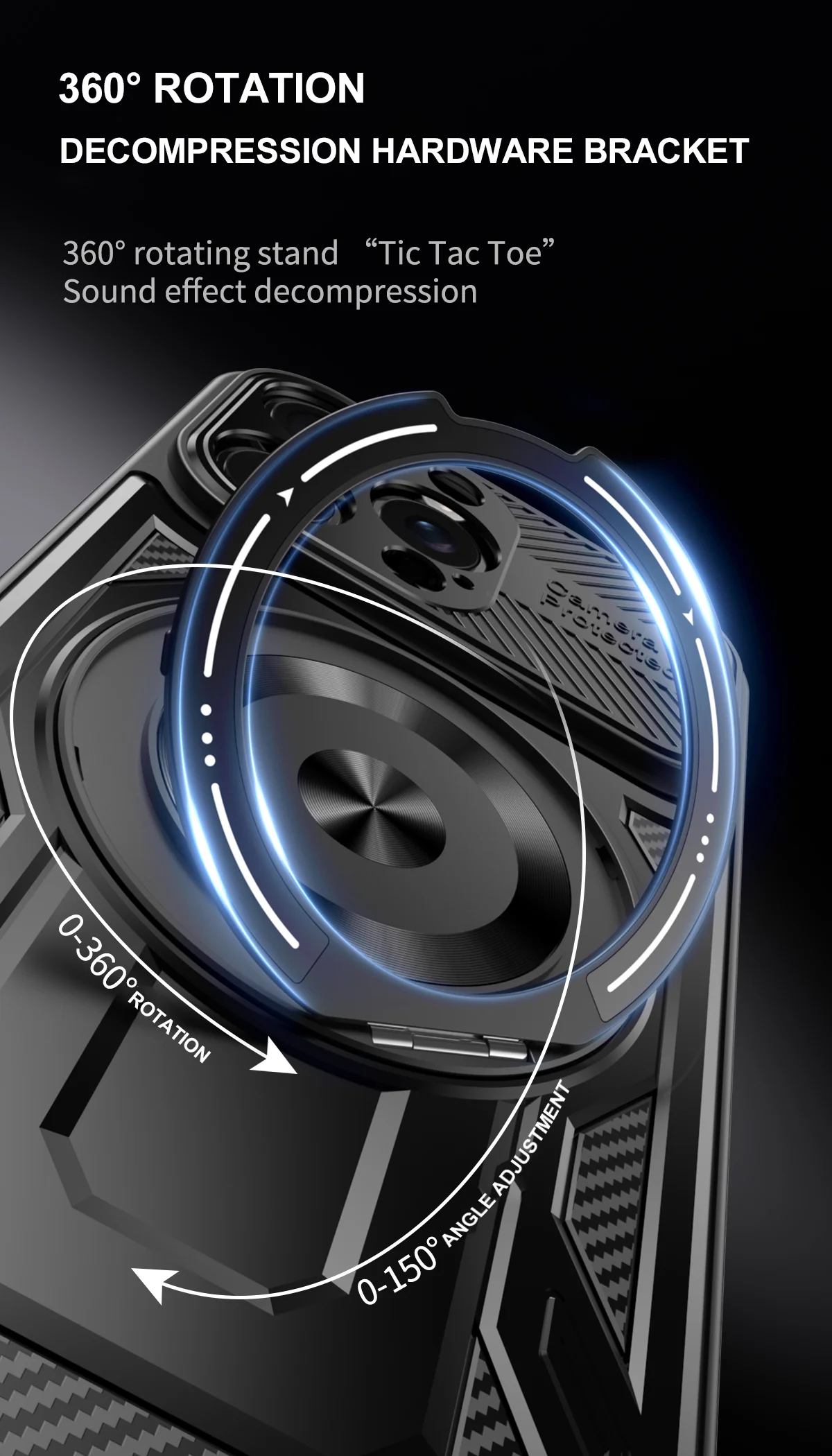 Enhanced Rotating Magnetic Armored Phone Case - Durable Protective Cover
