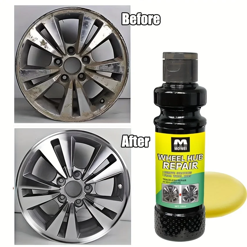 Wheel Hub Repair Kit with Polishing Cream Scratch and Scuff Removal Fade Restoration Car Maintenance Enhancement wheel repair kit