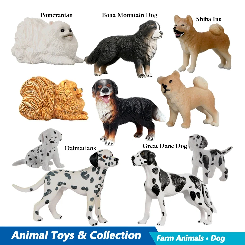 Lifelike Dog Figurine Set - Educational Collectible Toy for Kids and Home Decor Gifts