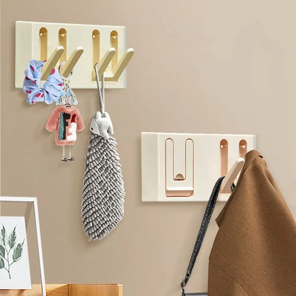 

Невидимый крючок без отверстий, креативный складной пластиковый настенный крючок, липкий крючок для ключей, вешалка для ванной комнаты