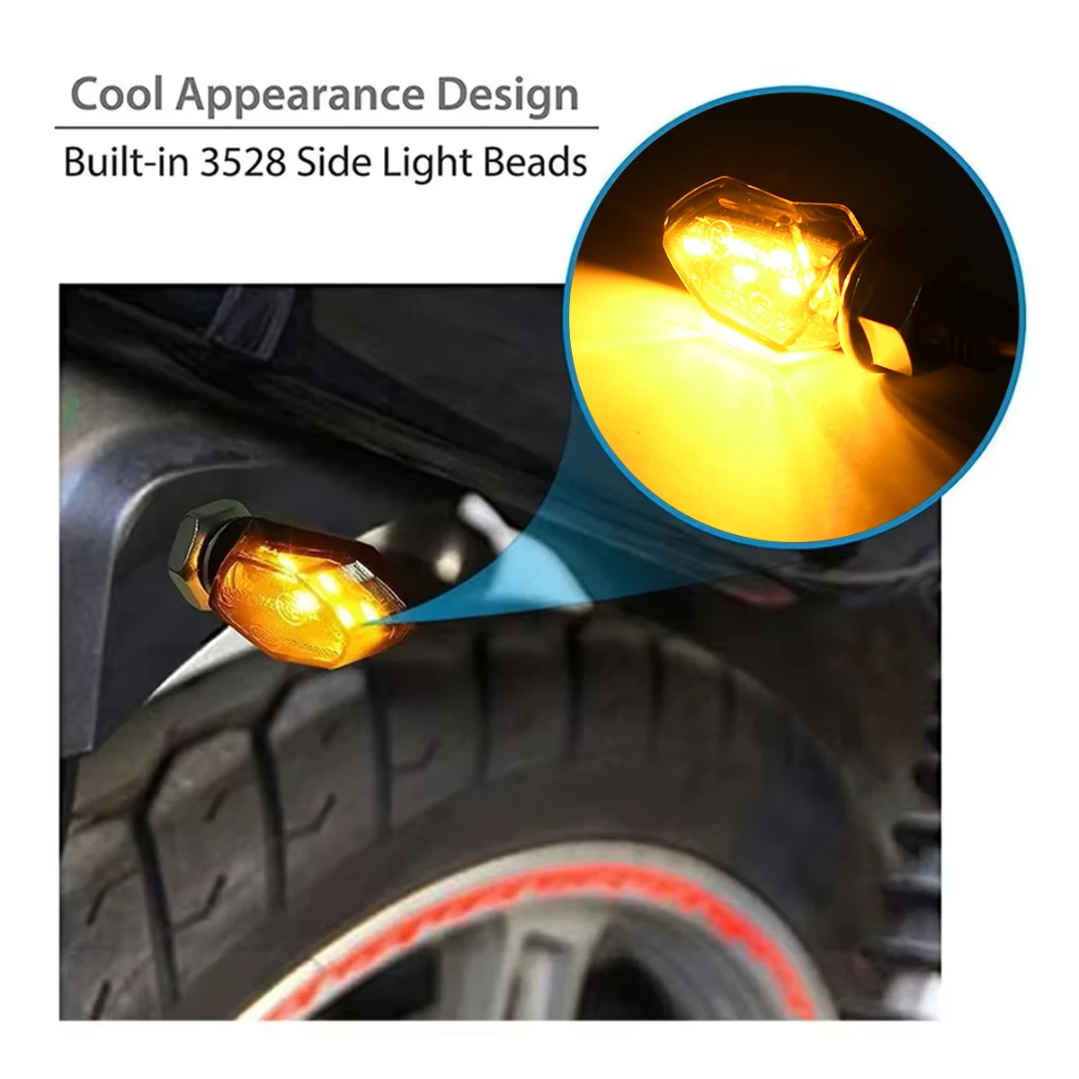 Motorcycle LED Turn Signal Indicators Light Led Amber Blinker Motorbike Strobe Lamp 12V For Yamaha Honda Suzuki Kawasaki 2pcs motorcycle turn signal lights