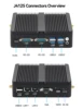 XCY Mini PC Intel Celeron J4125 Quad Cores 2x RS232 Dual Ethernet Mini PCIe WiFi HDMI VGA Fanless Industrial IPC Windows Linux 2