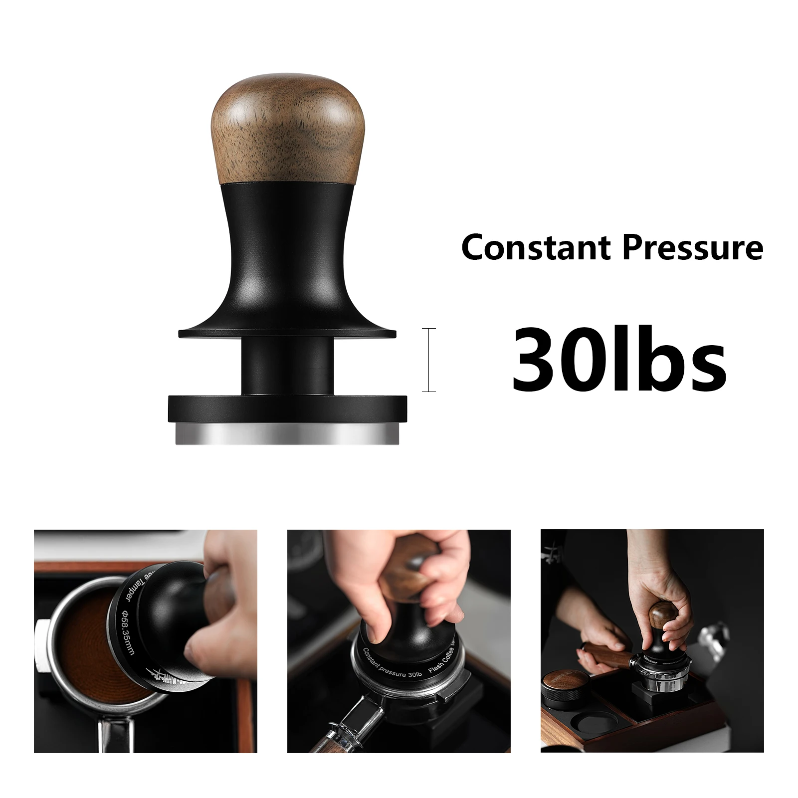 515358mm30lbsCoffeeTamperwithSpringConstantPressureEspressoTamperforEspresso