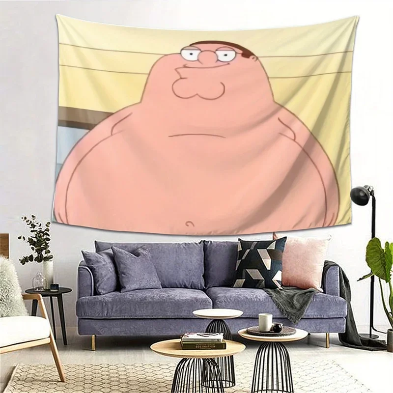 Peter Griffin Cartoon-Charakter-Wandteppich, leicht, Heimdekoration für Schlafzimmer, Wohnzimmer, Schlafsaal, Büro, Party – Detail 2