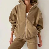 Sweat à capuche rose imbibé pour femme, sweat-shirt de sport, sweat à capuche de course, 2 pièces, imprimé d'amour, mode 2