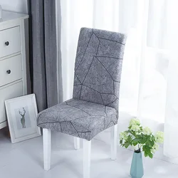 Geometry Chair Cover Dining Elastic Chair Covers Spandex Stretch Elastic Office Chair Case Anti-dirty Removable Chair Cover