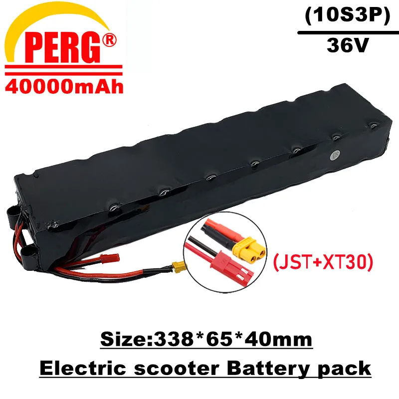 

10s3p 36v Li Ion Battery Pack, 40ah, jst + xt30 connector, built - in BMS, for Electric Bike, scooter,Small American car