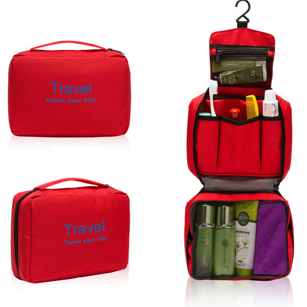 

Travel Makeup Bag Waterproof Organizer Hanging Wash Storage Box Toiletry