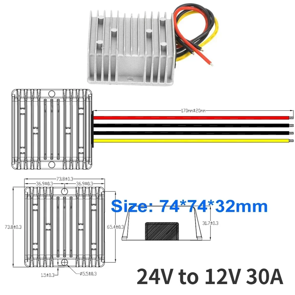 24V to 12V 30A