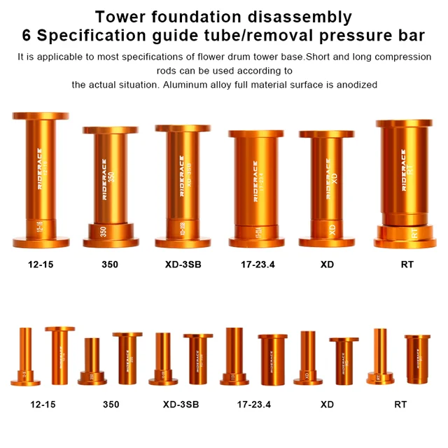 riderace 자전거 허브 베어링 설치 제거 도구 키트: 허브 베어링 작업을 위한 필수 도구