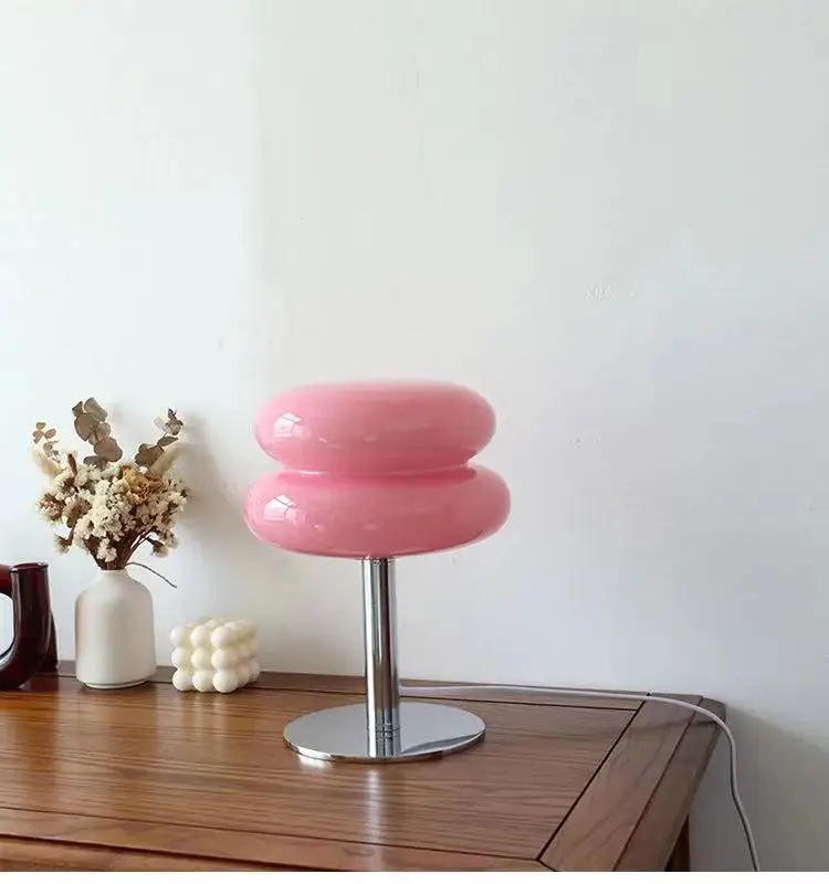 Description Picture 4 of itemModern Glass desk Lamp USB Tricolor Dimming&warm Light Plug Living Room Bedroom Ambient Light Bedroom Bedside Table Lamp