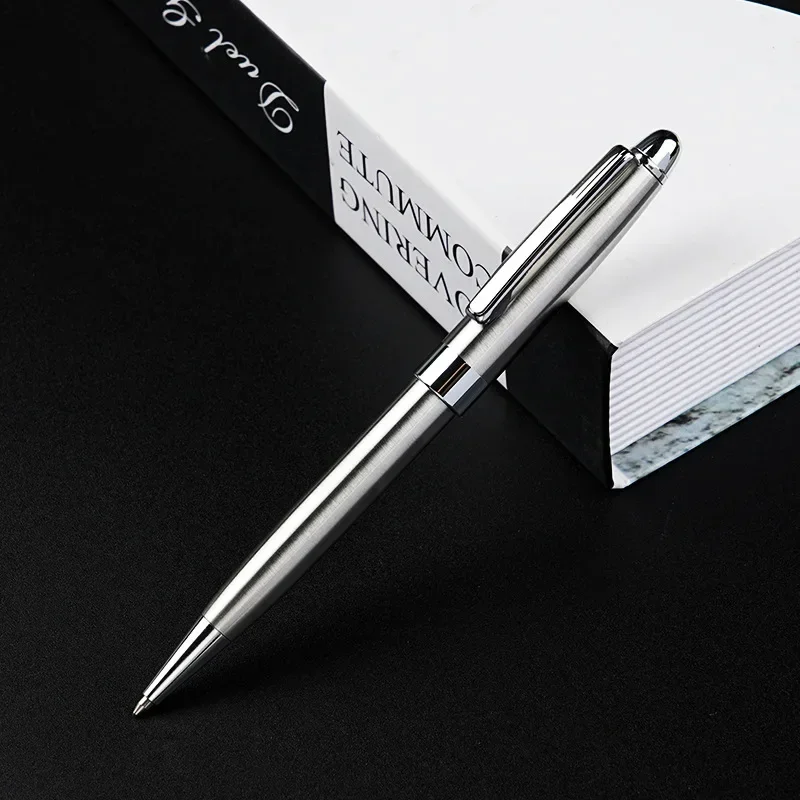 STONEGO Twist-Kugelschreiber, einziehbarer Kugelschreiber aus Edelstahl, glatte Gel-Tinte, mittlere Spitze, 1,0 mm schwarze Tinte, austauschbare Mine – Detail 7