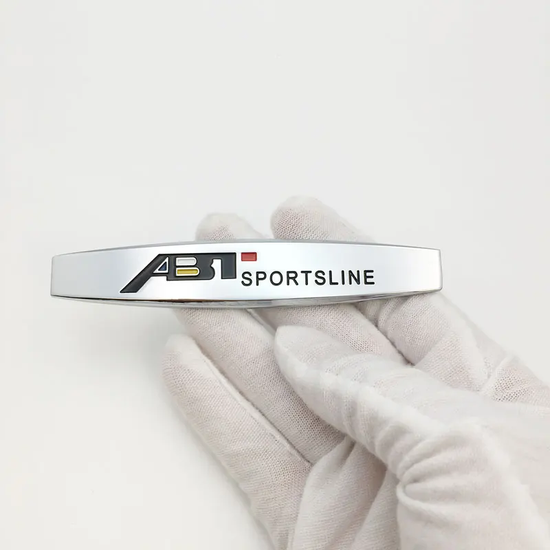 3D Metal Car Styling Badge Abt Emblem Tail Mudguard Sticker Per Audi S Line Rs S3 S4 S5 S6 S8 Rs3 Rs4 A3 A4 A5 A6 A8 Accessorie